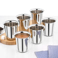 Vinod Stainless Steel Rampatra Glass Set of 6pc