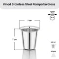 Vinod Stainless Steel Rampatra Glass Set of 6pc
