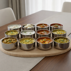 Vinod Stainless Steel Vati / Katori, set of 12 pcs, No 4.5