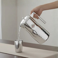 Vinod Stainless Steel Hammered Magnum Water Pitcher / Jug with Cover – 1700 ml