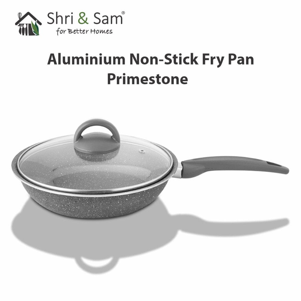 Aluminium Non - Stick Fry Pan with Glass Lid Primestone