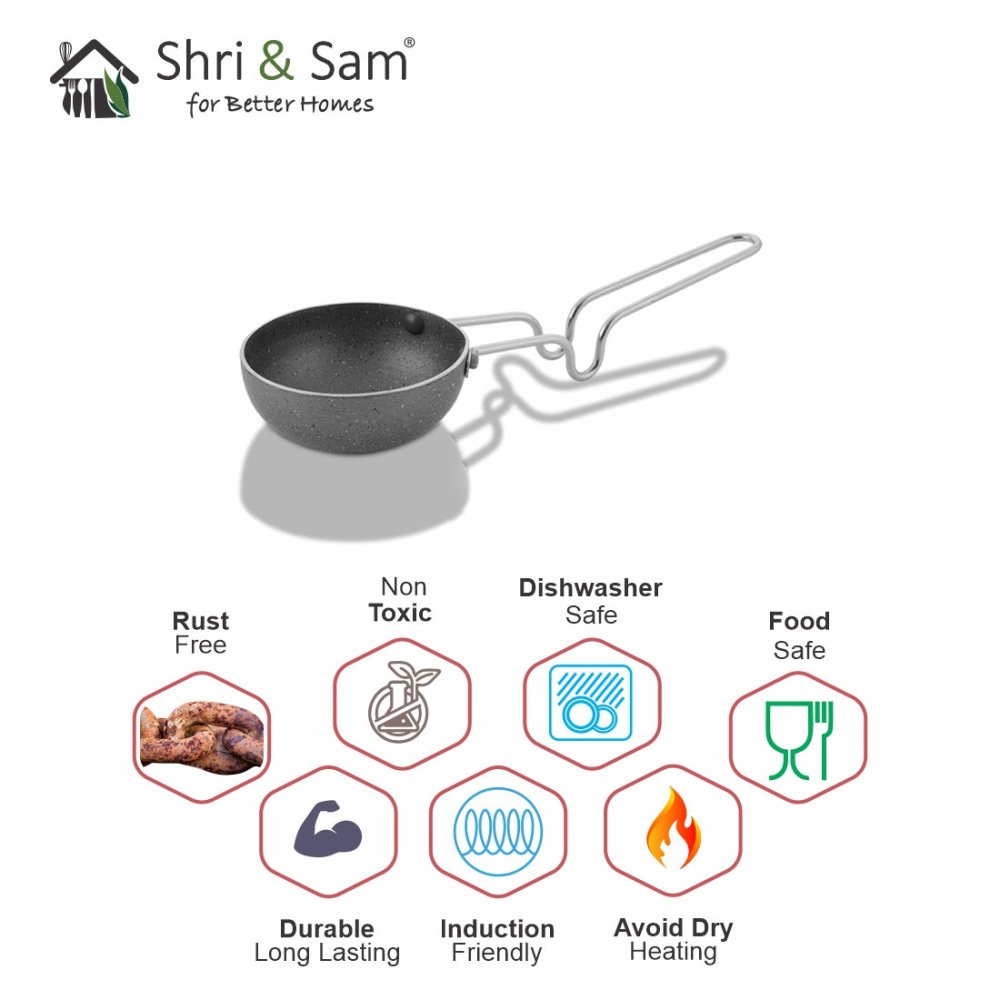 Aluminium Non - Stick Tadka Pan Primestone