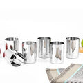 VINOD Stainless Steel Amrapali Glass Set of 6 with Highest Grade Steel, Mirror Finish, Strong & Tough, Dishwasher Safe & Rust Free