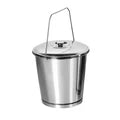VINOD Stainless Steel Balti with Lid, 12.30 Litre Capacity Made from High Quality Steel with Mirror Finish, Strong Durable & Rust Free