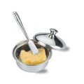VINOD Stainless Steel Butter Pot with Butter Knife & Lid 100 gram Capacity, Highest Grade Steel, Rust Free, Dishwasher Safe, Tough Build