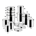 VINOD Stainless Steel Deep Dabba Set of 12 - 350 ml to 6 Kg with Heavy Gauge Steel, Airtight Lids, Mirror Finish & Rust Free