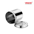 VINOD Stainless Steel Deep Dabba Set of 5 - 1000 ml, 1400 ml, 1800 ml, 2300 ml & 3000 ml in Heavy Gauge Steel, Airtight Lids & Rust Free
