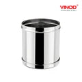 VINOD Stainless Steel Deep Dabba Set of 3 - 350 ml, 500 ml & 750 ml in Heavy Gauge Steel, Airtight Lids, Mirror Finish, Rust Free