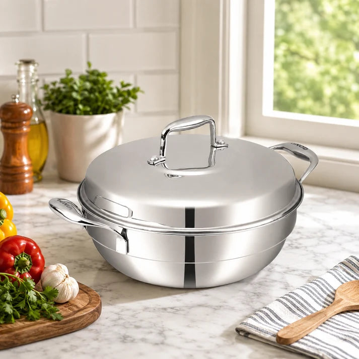 Vinod Platunim Multi purpose Kadhai 26 cm- 6 Plates ( 4 L )