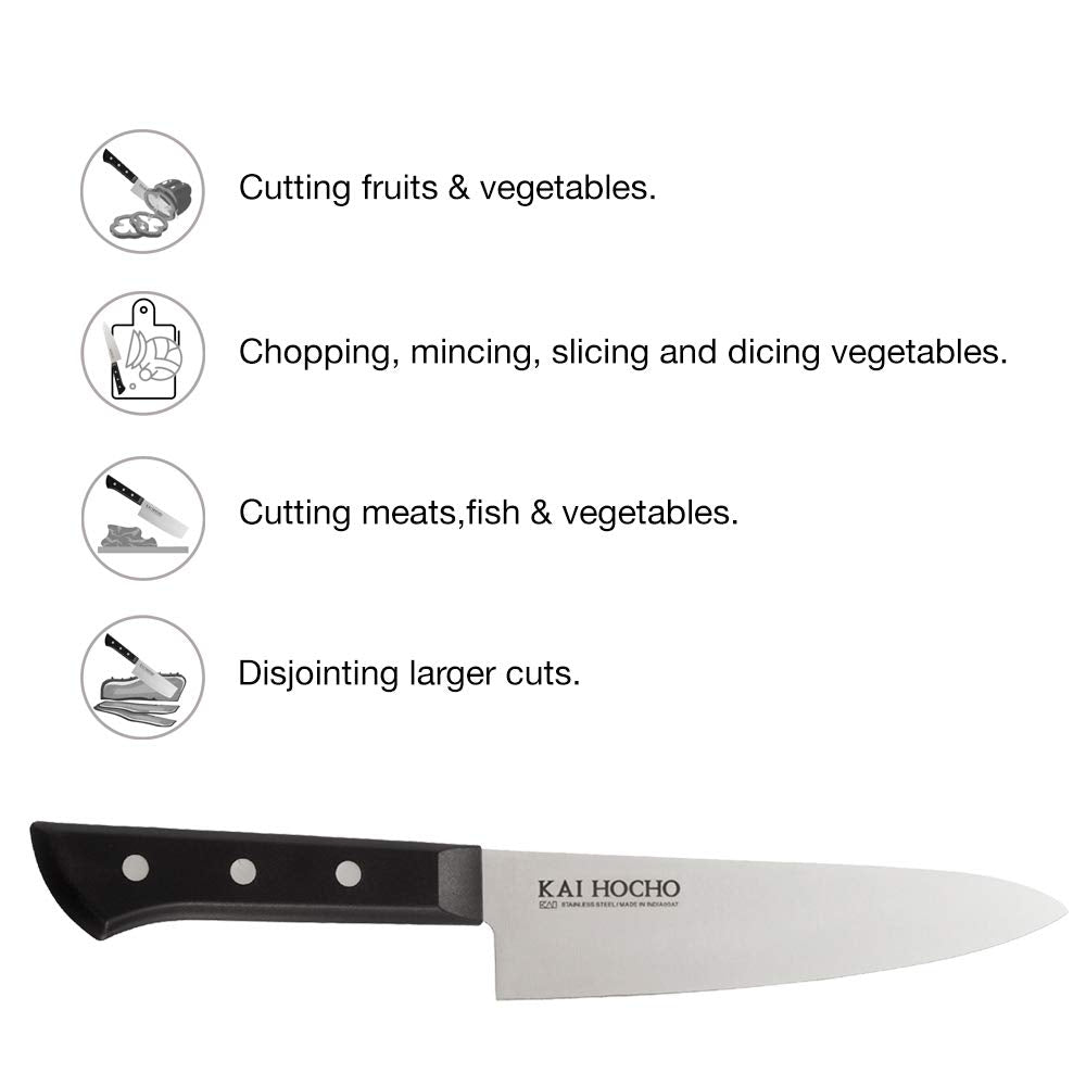 KAI Premium Knife Set - [Chef Knife 18.7cm, Santoku Knife 17.2cm and Santoku Small Knife 14.2cm]