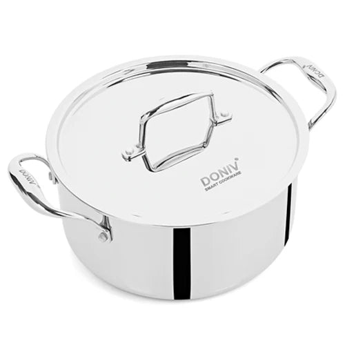 Doniv Titanium Triply Stainless Steel Sauce Pot with Cover