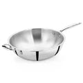 Doniv Titanium Triply Stainless Steel Wok with Side Handle