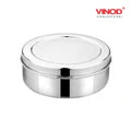 VINOD Stainless Steel Puri Dabba Set of 8 - Capacity: 300 ml to 2500 ml with Airtight Lids, Heavy Gauge Steel, Mirror Finish, Dishwasher Safe