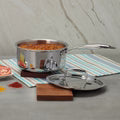 Doniv Titanium Triply Stainless Steel Sauce Pan with Cover Induction Friendly
