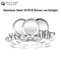 Stainless Steel 18 PCS Dinner set (3 People) Delight
