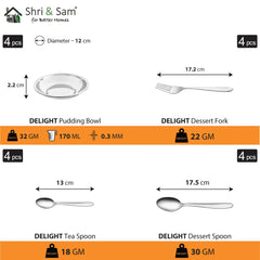 Stainless Steel 32 PCS Dinner set (4 People) Delight