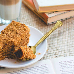 Stainless Steel 6 PCS Cutlery with Gold PVD Coating Spork 3 IN 1