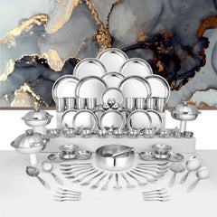 Stainless Steel 90 PCS Dinner set (8 People) Delight