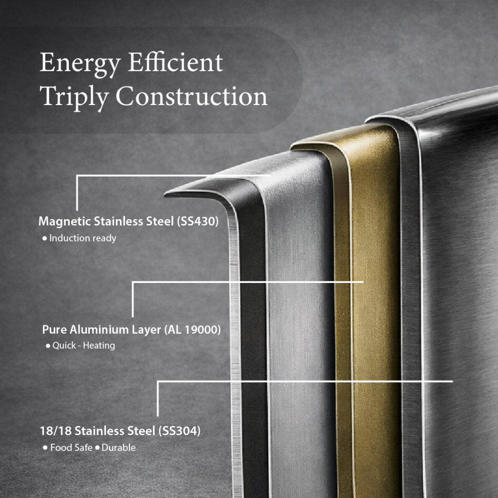 Stainless Steel Bharat Triply Tope with Lid