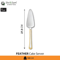 Stainless Steel Cake Server Feather