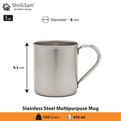 Stainless Steel Multipurpose Mug – 450 ml