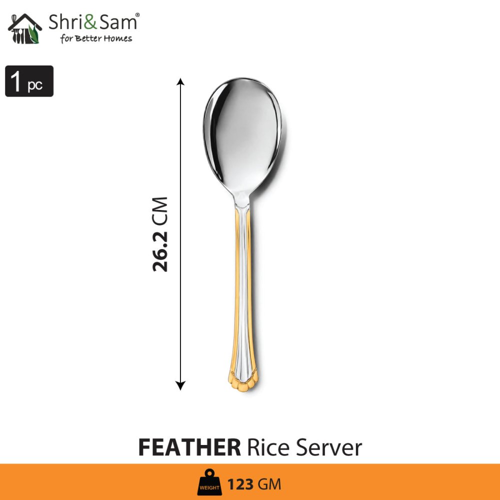 Stainless Steel Rice Server Feather