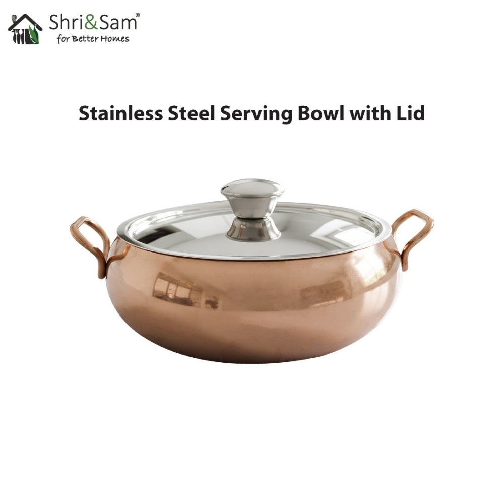 Stainless Steel Serving Bowl with SS Lid
