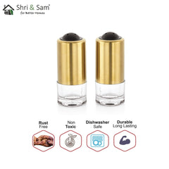 Stainless Steel Trident Gold Salt & Pepper